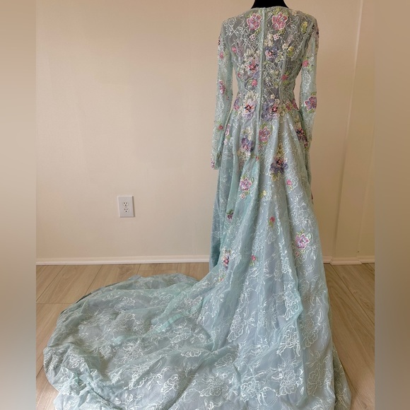 Colette Mon Cheri Blue Embroidered Dress - Picture 15 of 16